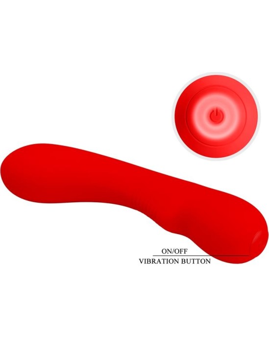 Prettylove Prescott Vibrator USB Silicone Red