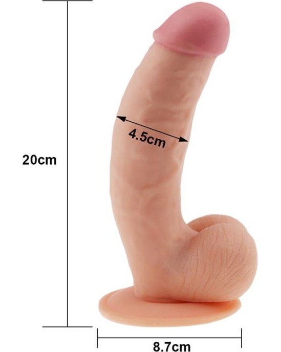 Basecock Reālistisks vibrators ar sēkliniekiem un pulti 19,5cm