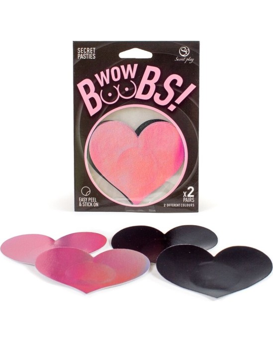 Secretplay 100% Fetish SECRET PLAY - WOW BOOBS! HEART NIPPLE COVERS