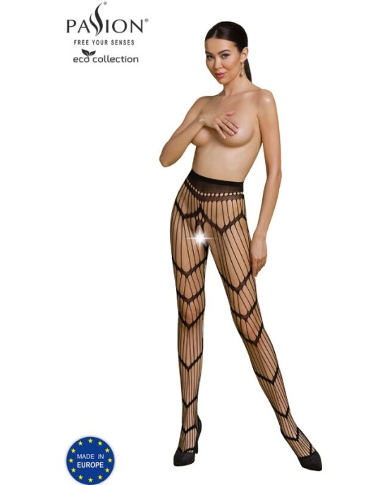 Passion Woman Garter & Stock PASSION - ECO COLLECTION BODYSTOCKING ECO S006 BLACK