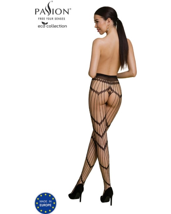 Passion Woman Garter & Stock PASSION - ECO COLLECTION BODYSTOCKING ECO S006 BLACK