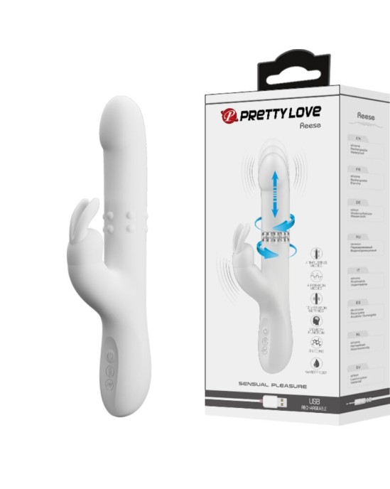 Pretty Love Flirtation PRETTY LOVE - REESE ROTATING VIBRATOR SILVER