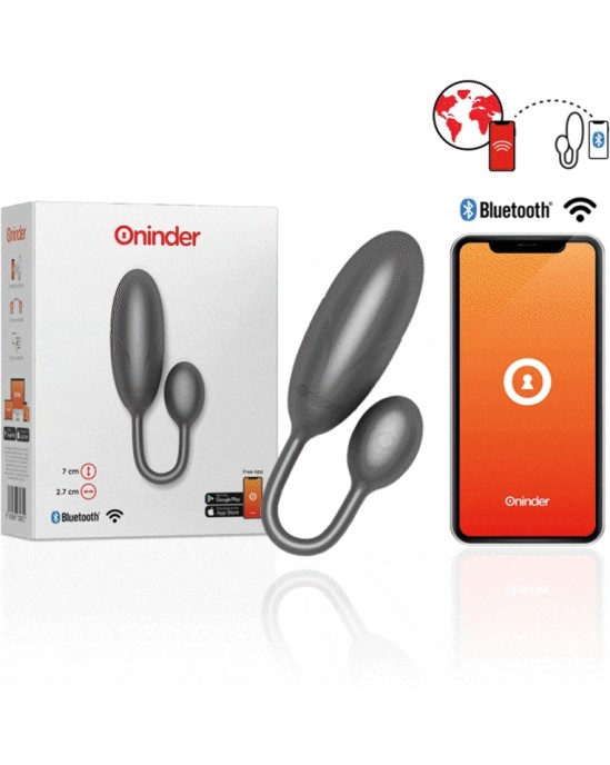 Oninder DENVER VIBRATING EGG BLACK 7 X 2.7 CM FREE APP