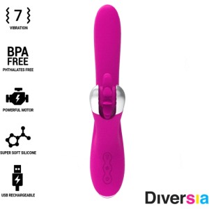 Diversia Vibrators ar klitora stimulātoru 24 CM