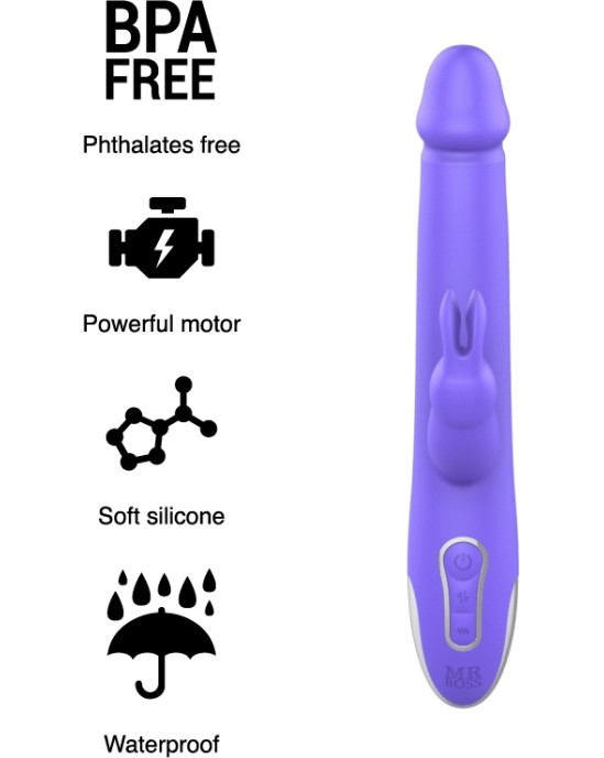 Mr. Boss MR BOSS- ARTURO VIBRATOR & ROTATOR COMPATIBLE WITH WATCHME WIRELESS TECHNOLOGY