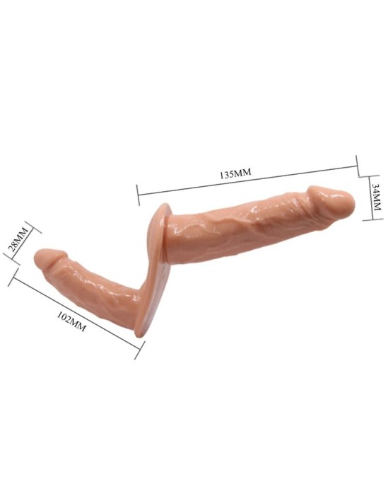 Baile Harness Collection Strap-on biksītes ar dubulto Dildo