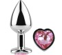 Secretplay Toys SECRET PLAY - METAL BUTT PLUG FUCHSIA HEART SMALL SIZE 7 CM