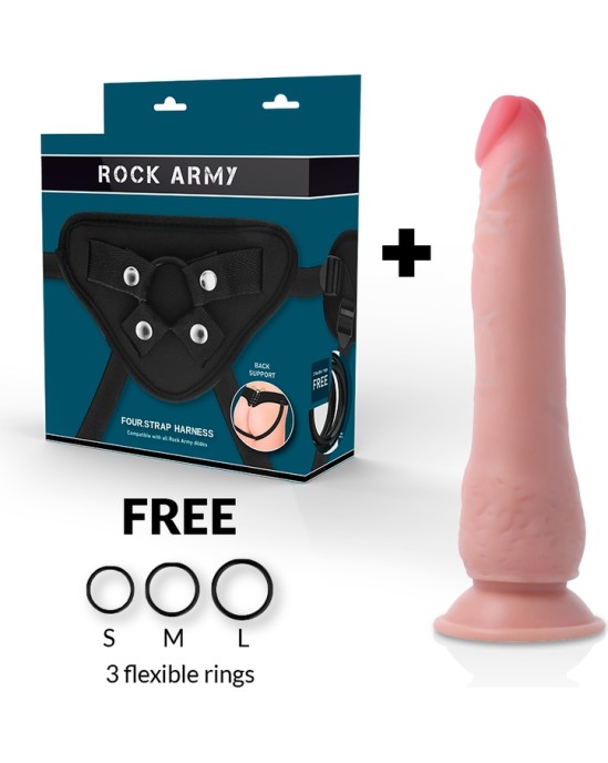 Rock Army Strap-on biksītes ar dubultā blīvuma Dildo 21,5cm