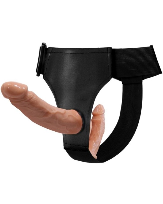 Baile Harness Collection Strap-on biksītes ar dubulto Dildo