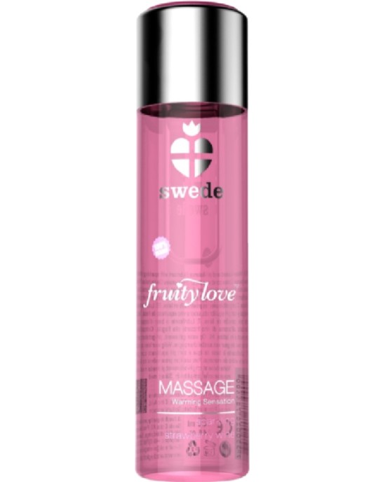 Swede MASĀŽAS EĻĻA DZIRKOJOŠAIS ZEMEŅU VĪNS 120 ml FRUITY LOVE WARMING EFECT