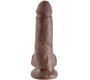 King Cock 7" COCK BROWN WITH BALLS 17.8 CM