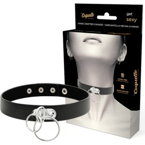 Coquette Accessories COQUETTE CHIC DESIRE - DIVU Gredzenu VEGAN LEATHER CHOKER