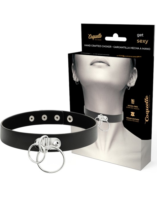 Coquette Accessories COQUETTE CHIC DESIRE - DIVU Gredzenu VEGAN LEATHER CHOKER