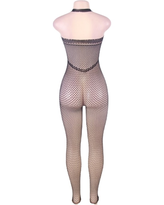 Queen Lingerie HALTER NECK AND OPEN BACK BODYSTOCKING S-L