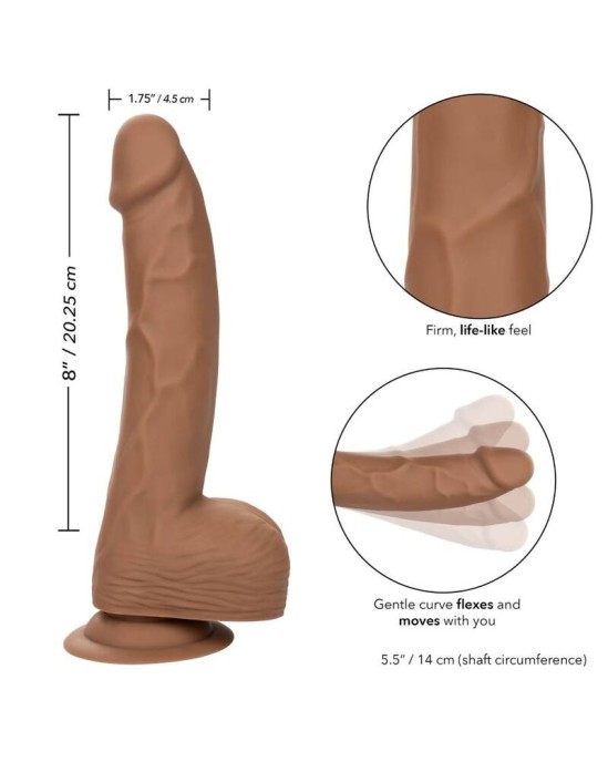 California Exotics Silikona dildo 20,32 CM brūns