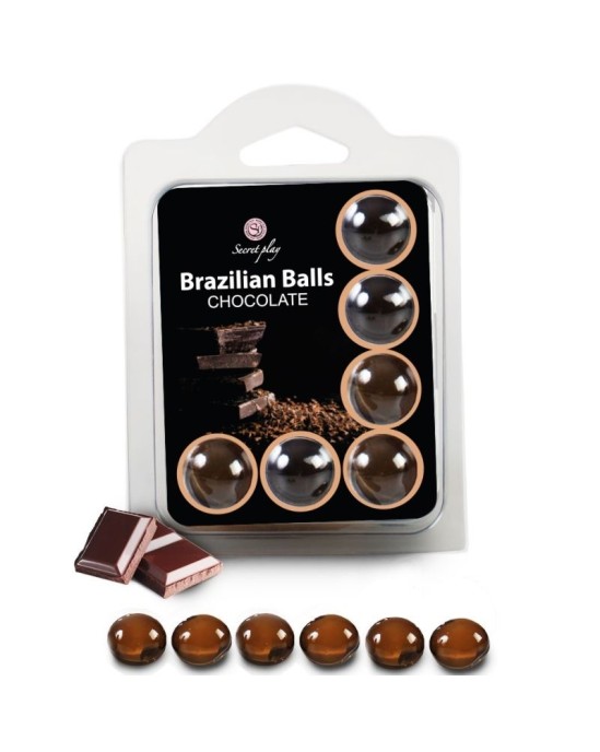 Secretplay Cosmetic SECRETPLAY — 6 BRAZILIENS BALLS ŠOKOLĀDES KOMPLEKTS