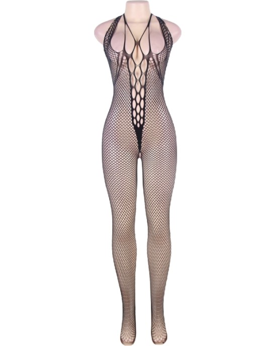 Queen Lingerie HALTER NECK AND OPEN BACK BODYSTOCKING S-L