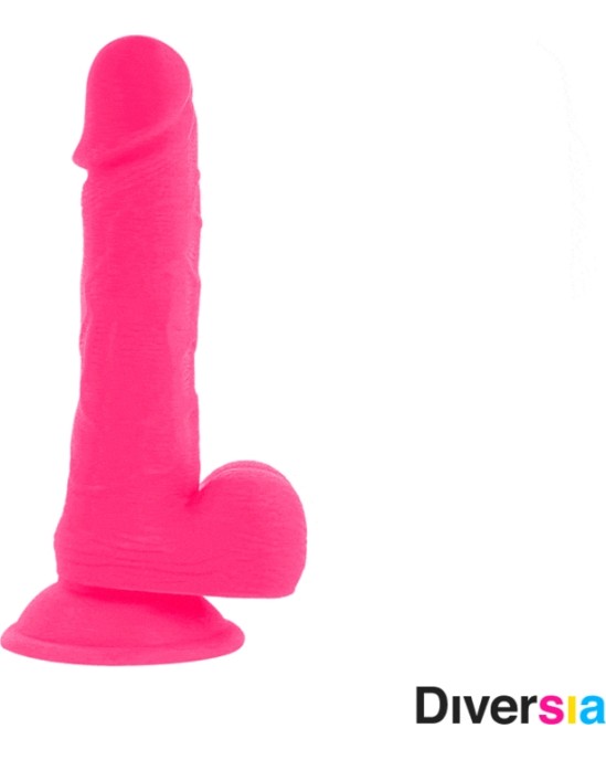 Diversia Elastīgs Vibrējošs Dildo 20,5 CM - rozā