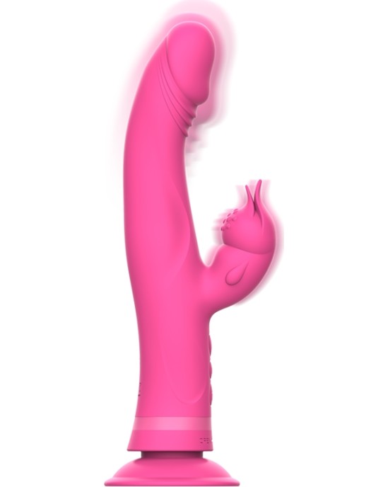 Intense Fun Vibrators ar klitora stimulātoru rozā