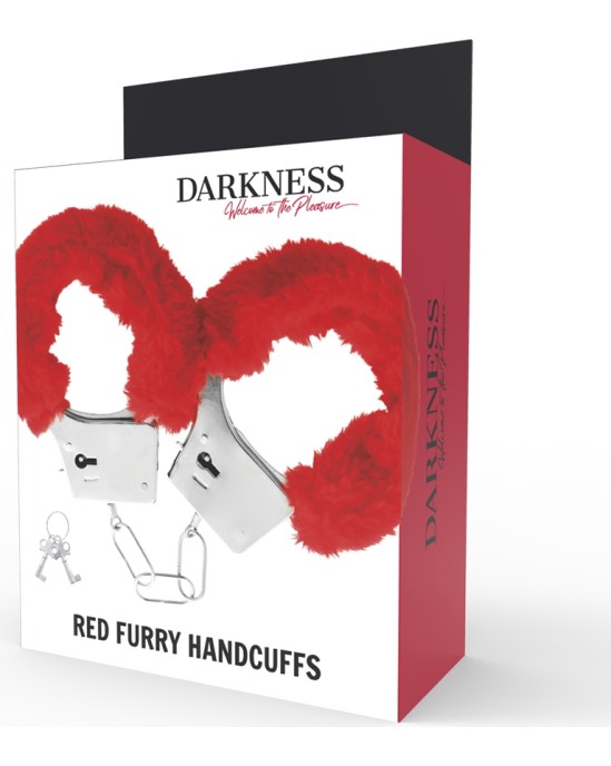 Darkness Bondage DARKNESS - RED LINED METAL HANDCUFFS