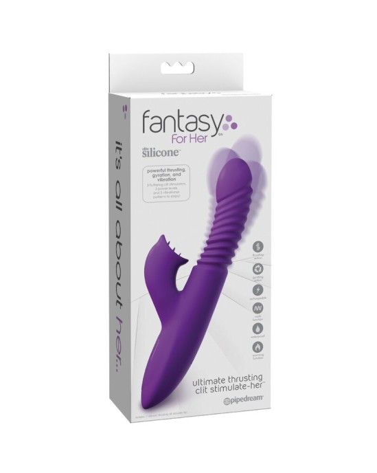 Fantasy For Her CLITORIS STIMULATOR WITH HEAT OSCILLATION AND VIBRATION FUNCTION VIOLET