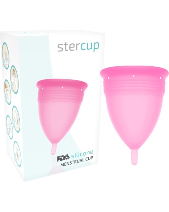 Stercup MENSTRUĀLĀS KAUZES IZMĒRS L ROZĀ KRĀSA FDA SILIKONS