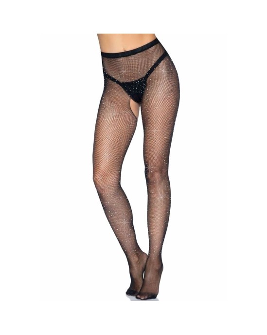 Leg Avenue Hosiery LEG AVENUE FISHNET CROTHLESS TIGHTS