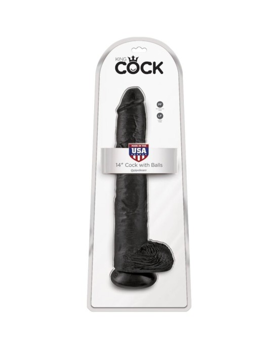 King Cock REALISTIC PENIS WITH BALLS 30.5 CM BLACK