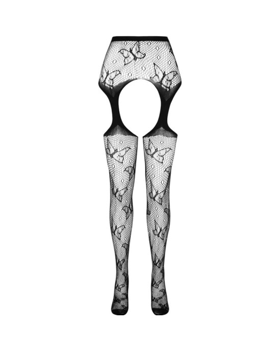 Passion Woman Garter & Stock PASSION - EKO KOLEKCIJA BODYSTOCKING ECO S001 BLACK