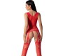 Passion Woman Bodystockings PASSION - BS099 RED BODYSTOCKING ONE SIZE