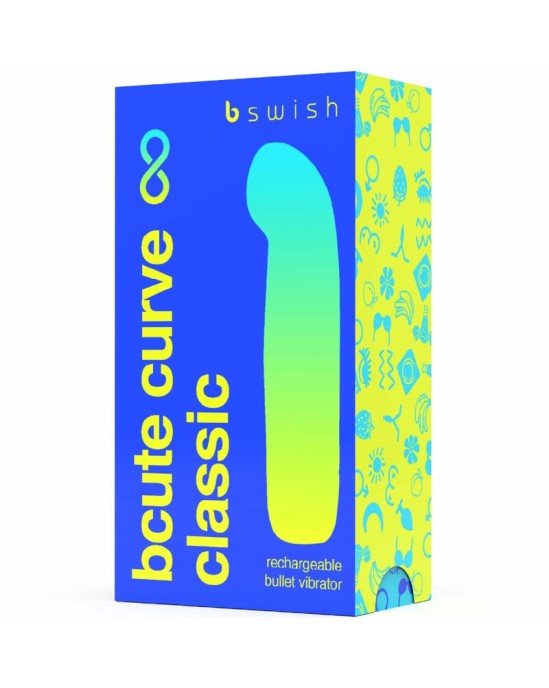 B Swish BCUTE CURVE INFINITE CLASSIC SILICONE RECHARGEABLE VIBRATOR ELECTRIC BLUE