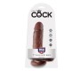 King Cock 7" COCK BROWN WITH BALLS 17.8 CM