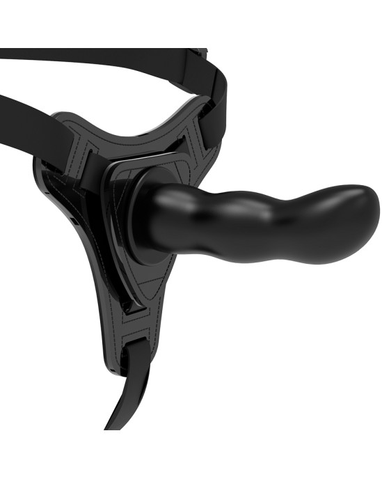 Fetish Submissive Harness BLACK SILICONE G-SPOT 16 CM