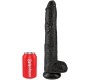 King Cock REĀLISTS PENIS AR Bumbiņām 30,5 CM MELNS