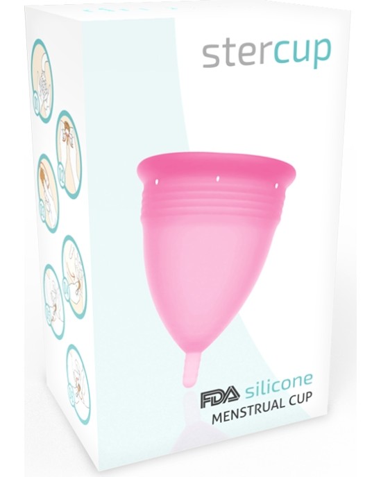 Stercup МЕНСТРУАЛЬНАЯ ЧАША РАЗМЕР L РОЗОВЫЙ ЦВЕТ СИЛИКОН FDA