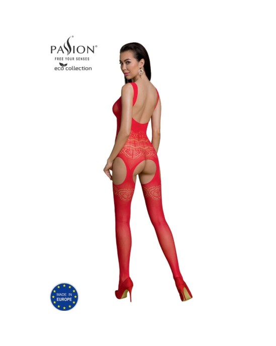 Passion Woman Bodystockings PASSION - ECO COLLECTION BODYSTOCKING ECO BS005 RED