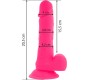 Diversia Elastīgs Vibrējošs Dildo 20,5 CM - rozā