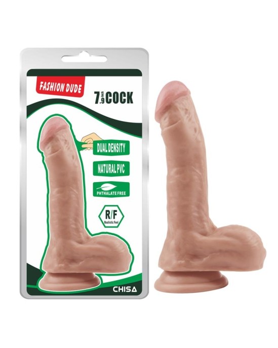 Chisa Dildo Dual Density Fashion Dude 20.5 x 4.5 cm Flesh