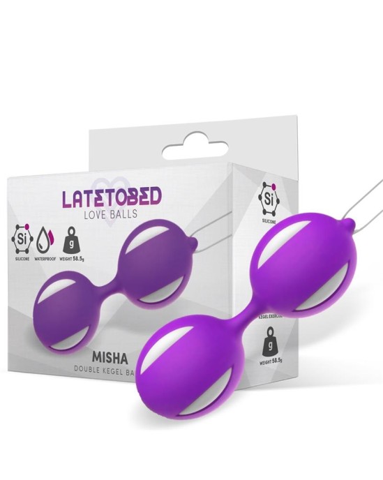 Latetobed Misha Double Kegel Balls Silikona Purple