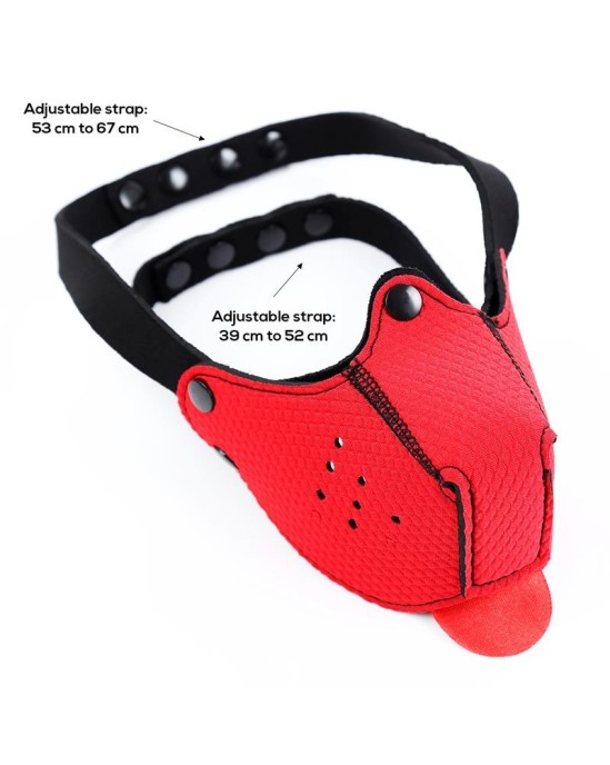 A-Gusto Neoprene Puppy Face Mask Red