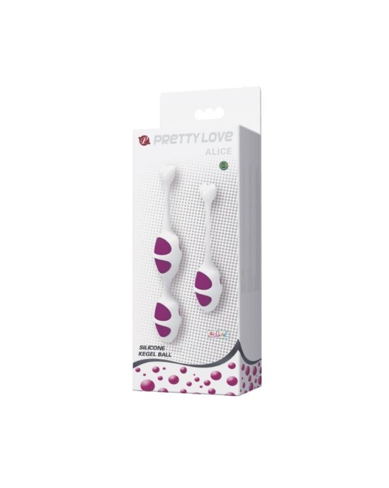 Prettylove Pretty Love ovālas formas Kegel Balls Purple