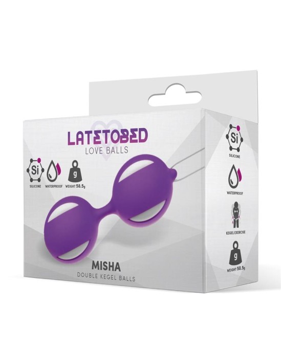 Latetobed Misha Double Kegel Balls Silikona Purple