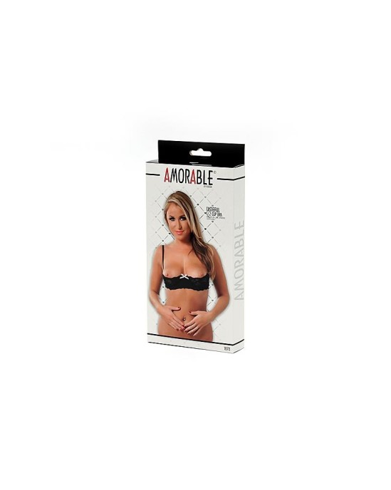 Amorable Rimba Open Cup Bra Black