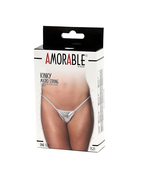 Amorable Micro Thong Silver Plated One Size