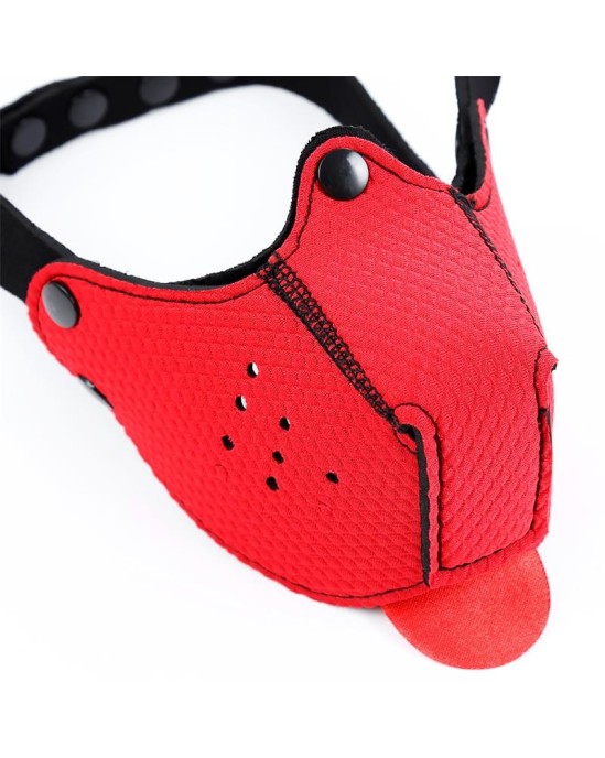 A-Gusto Neoprene Puppy Face Mask Red