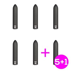 Tardenoche Iepakojumā 5+1 Shady Vibrating Bullet USB uzlādējams ūdensizturīgs