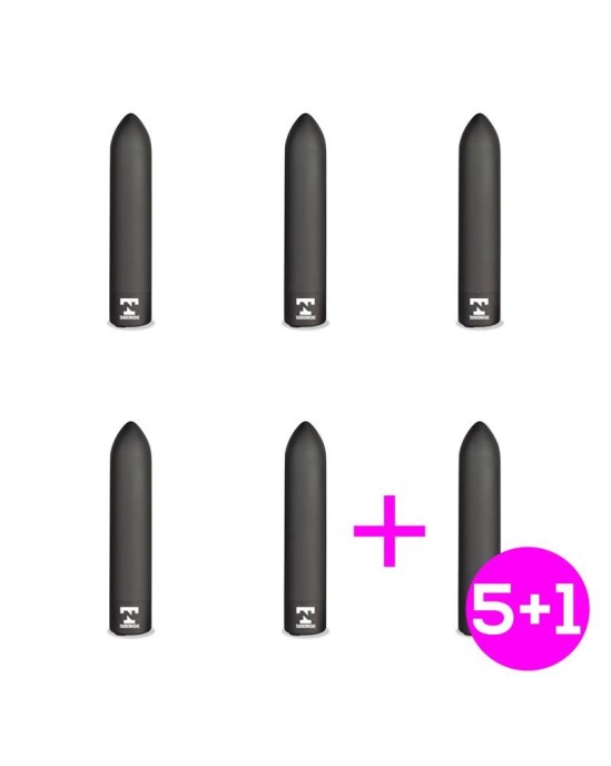 Tardenoche Pack 5+1 Shady Vibrating Bullet USB Rechargeable Waterproof