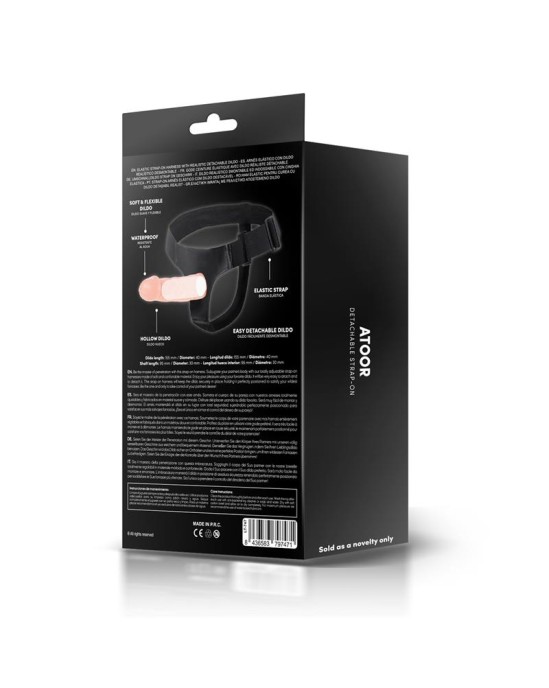 Harness Collection Latetobed Съемный страпон Atoor с полым дилдо, вибрацией и дистанционным управлением