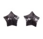 Latetobed Bdsm Line Star Nipple Covers with Black Sequins