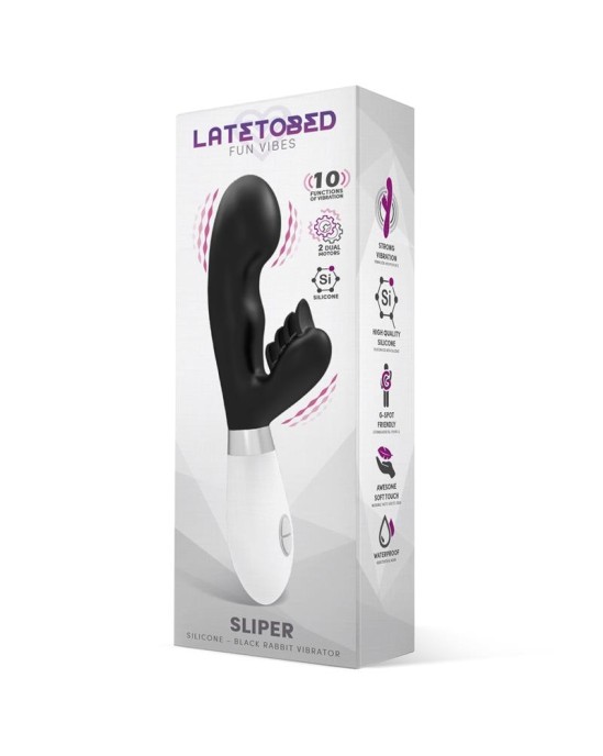 Latetobed Тапочки Rabbit Vibe Silicone Black